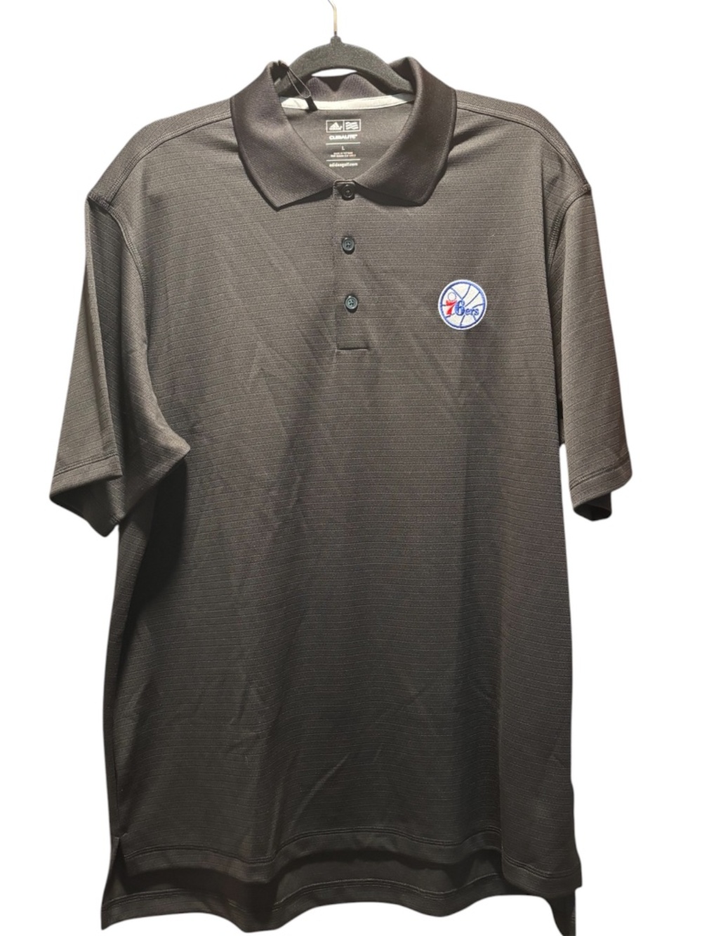 NWT Adidas 76ers Men’s Black Golf Polo Large